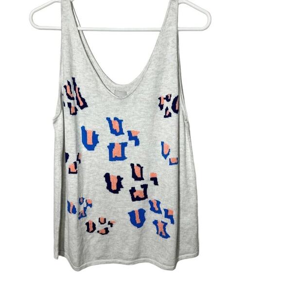 Nic & Zoe Abstract Vital Knit Tank Top Vest/Sweater Sz L - Picture 2 of 7